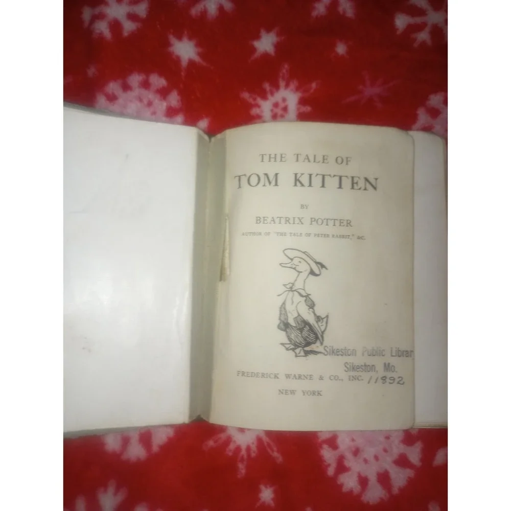 Beatrix Potter Lot Of (3) 1907-08 Books Puddle Duck, Tom Kitten And Peter Rabbit